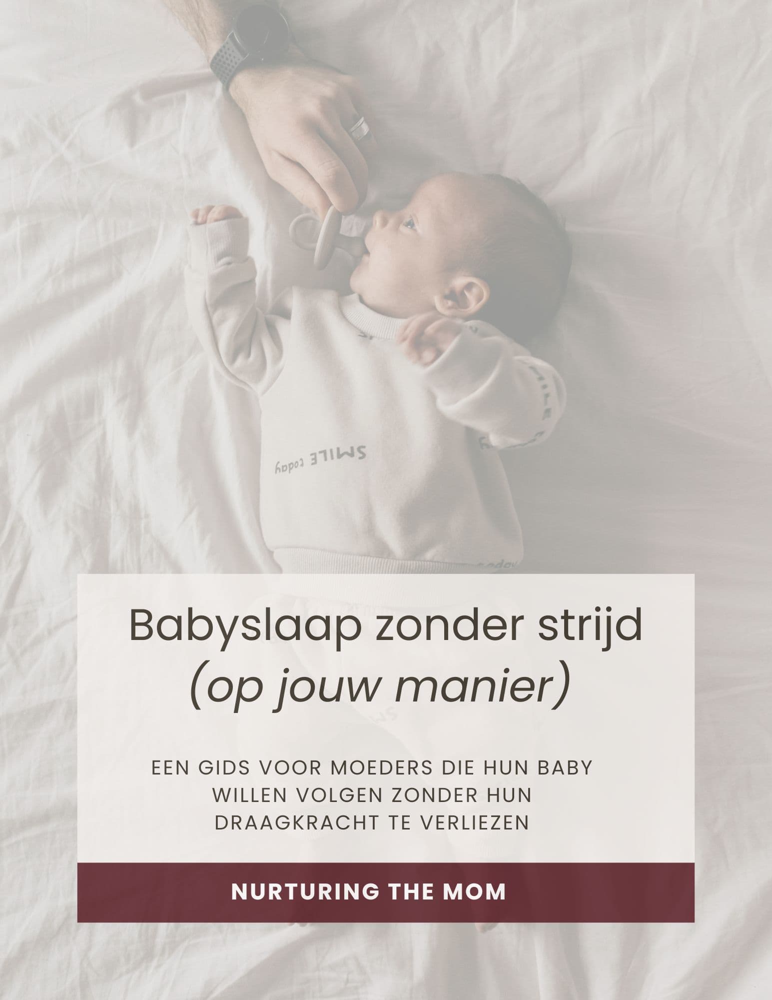 Babyslaap zonder Strijd gids cover met zachte kleuren