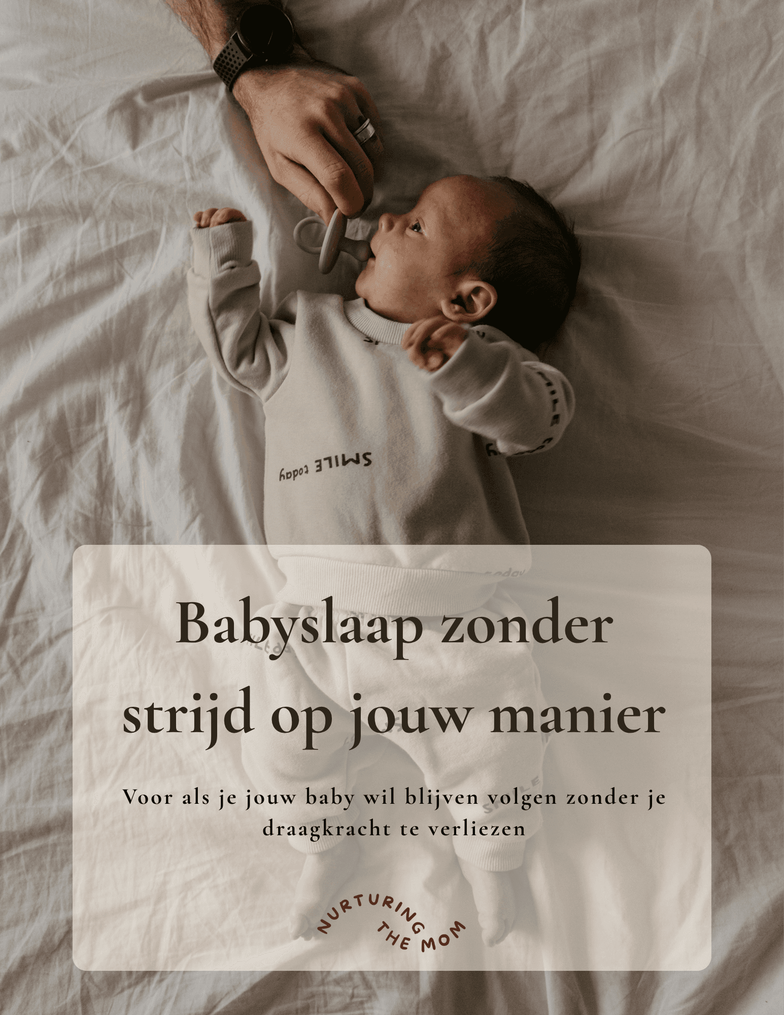 Babyslaap zonder Strijd gids cover met zachte kleuren